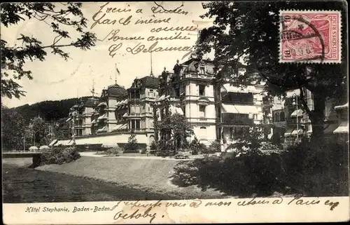 Ak Baden Baden am Schwarzwald, Hotel Stephanie