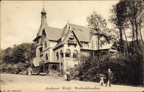 Ak Aachen in Nordrhein Westfalen, Aachener Wald, Waldschlösschen