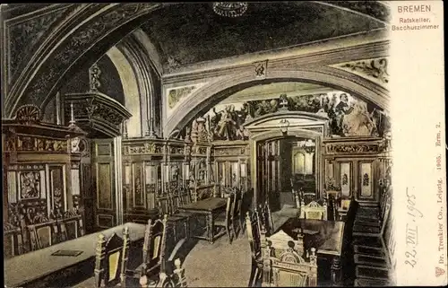Ak Hansestadt Bremen, Ratskeller, Bacchuszimmer