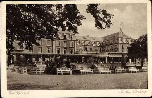 Ak Bad Pyrmont in Niedersachsen, Kurhaus, Parkseite