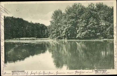 Ak Westensee in Holstein, Mühlenteich