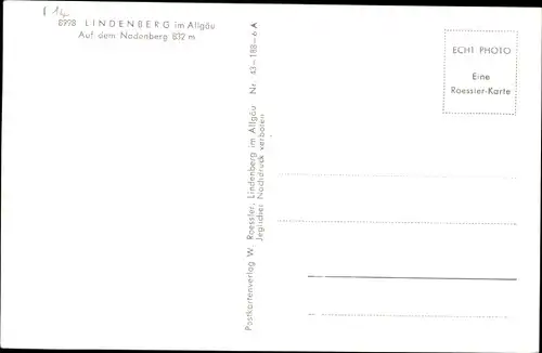 Ak Lindenberg im Allgäu Schwaben, Familienferiendorf am Nadenberg