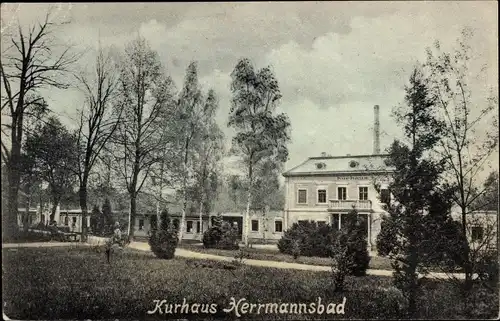 Ak Bad Lausick in Sachsen, Kurhaus Herrmannsbad