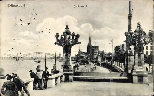 Ak Düsseldorf am Rhein, Rheinwerft