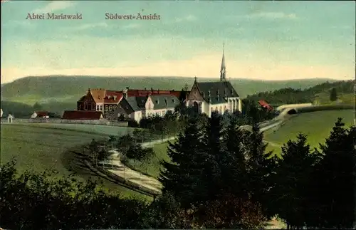 Ak Heimbach in der Eifel, Abtei Mariawald, Trappistenkloster Maria Wald, Südwest Ansicht