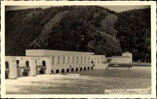 Ak Jochenstein Gottsdorf Untergriesbach Niederbayern, Landesgrenze, Donau, Kraftwerk