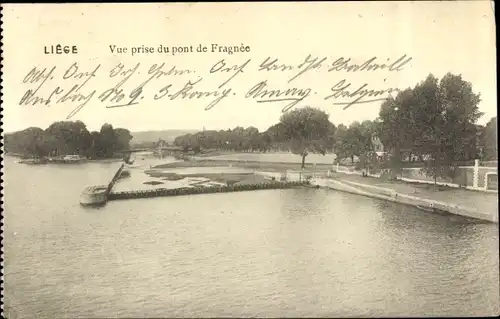 Ak Liège Lüttich Wallonien, Vue prise du pont de Fragnée