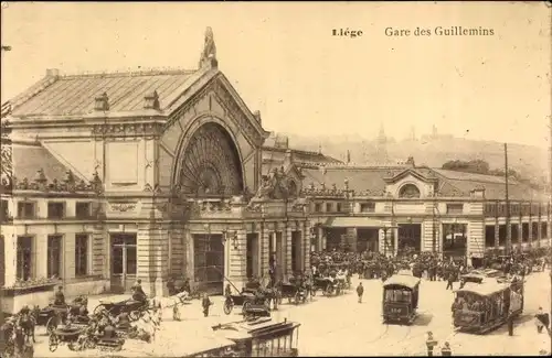 Ak Liège Lüttich Wallonien, Gare des Guillemins