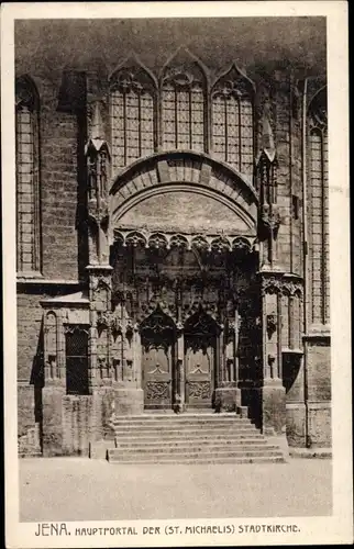 Ak Jena in Thüringen, Stadtkirche St. Michaelis, Hauptportal