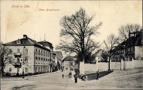 Ak Pirna in Sachsen, Obere Burgstraße