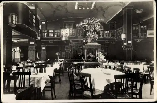 Ak Hamburg Mitte Altstadt, Landungsbrücken Restaurant, Innenansicht