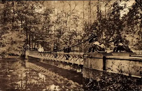 Ak Berlin Tiergarten, Löwenbrücke