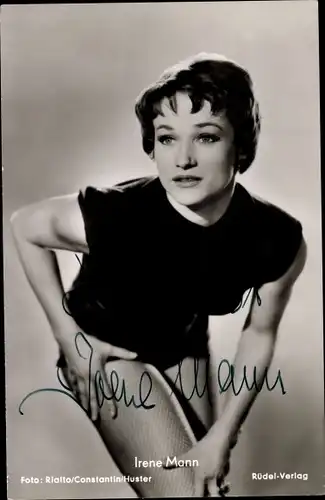 Ak Schauspielerin Irene Mann, Portrait, Autogramm