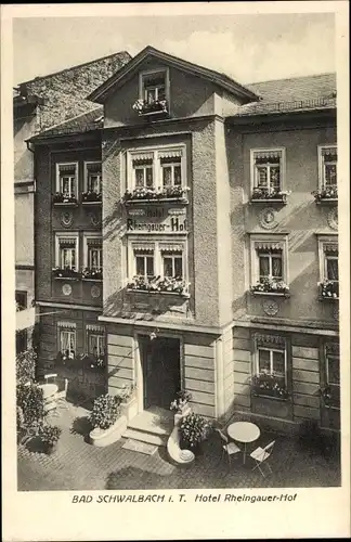 Ak Bad Schwalbach im Rheingau Taunus Kreis, Hotel Rheingauer Hof