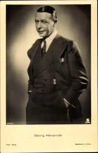 Ak Schauspieler Georg Alexander, Portrait