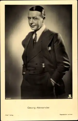 Ak Schauspieler Georg Alexander, Portrait