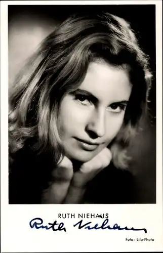 Ak Schauspielerin Ruth Niehaus, Portrait, Autogramm