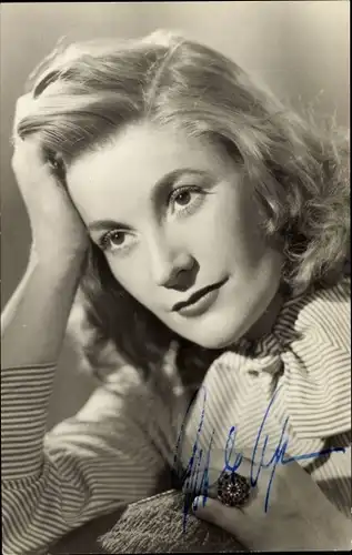 Ak Schauspielerin Gisela Uhlen, Portrait, DEFA Film, Autogramm