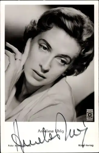 Ak Schauspielerin Anneliese Uhlig, Portrait, Autogramm