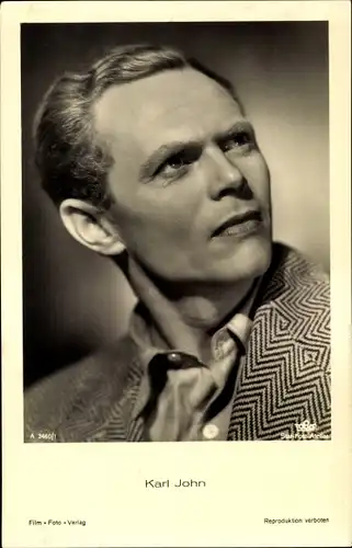 Ak Schauspieler Karl John, Portrait