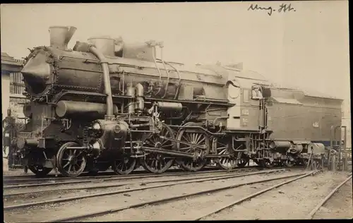 Foto Ak Dampflokomotive Ungarische Staatsbahn