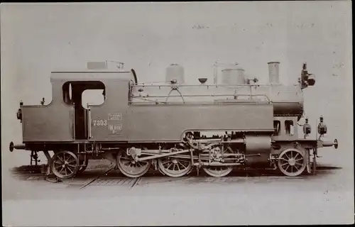 Foto Ak Dampflokomotive Serie 375, 7303, Magyar Kiralys Allamvasutak, Ungarische Staatsbahn