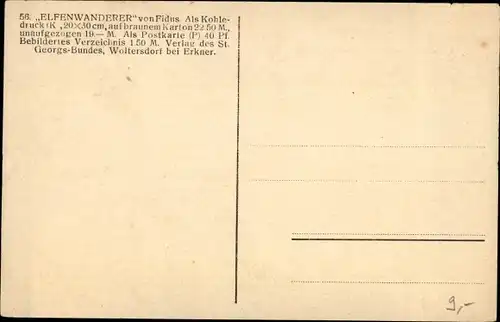 Jugendstil Künstler Ak Fidus, Elfenwanderer