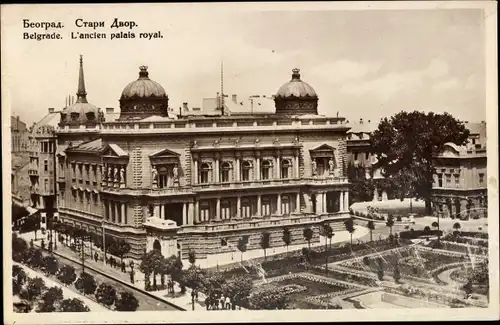 Ak Belgrad Beograd Serbien, L'ancien palais royal