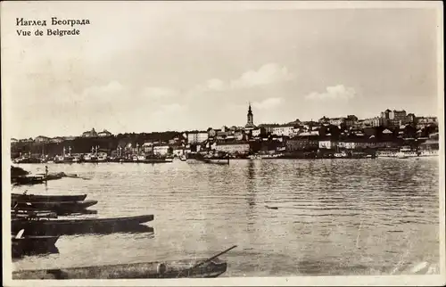 Ak Belgrad Beograd Serbien, Panorama vom Ort