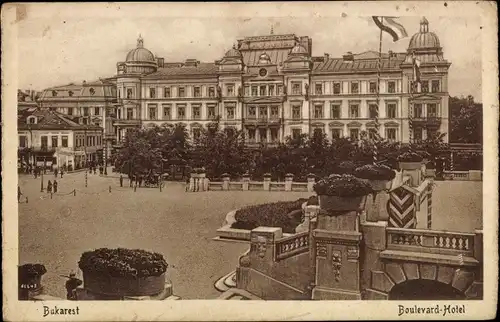 Ak București Bukarest Rumänien, Boulevard Hotel