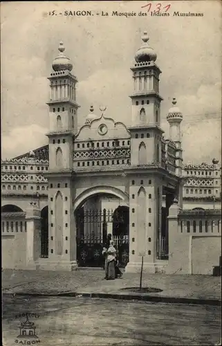 Ak Saigon Cochinchine Vietnam, La Mosquée des Indiens Musulmans