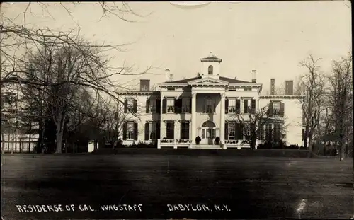 Ak Babylon New York USA, Residence of Cal. Wagstaff