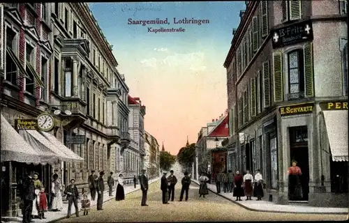 Ak Saargemünd Sarreguemines Lothringen Moselle, Kapellenstraße