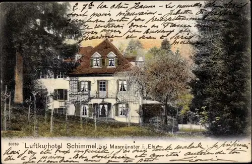 Ak Masevaux Masmünster Elsass Haut Rhin, Luftkurhotel Schimmel