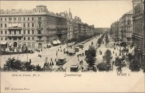 Ak Wien 1 Innere Stadt, Schottenring, Hotel de France