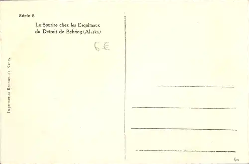 Ak Alaska USA, Le sourire chez les Esquimaux du Detroit de Behring, Eskimos, Beringstraße