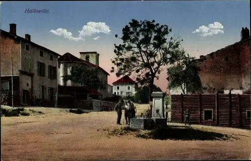 Ak Halloville Meurthe et Moselle, Vue sur la ville