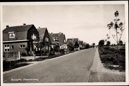 Ak Borssele Borsele Zeeland Niederlande, Monsterweg