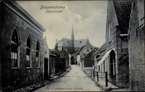 Ak Brouwershaven Zeeland, Nieuwstraat