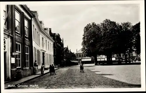 Ak Hulst Zeeland Niederlande, Groote Markt