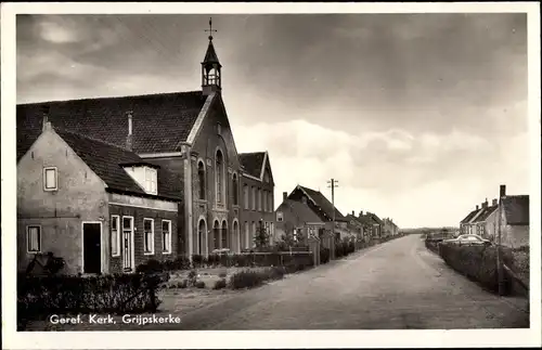 Ak Grijpskerke Zeeland, Geref. Kerk