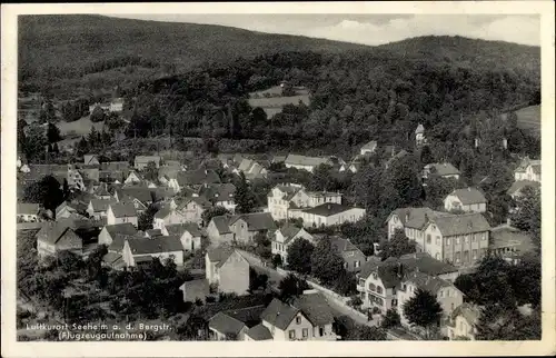 Ak Seeheim Jugenheim an der Bergstraße, Blick auf den Ort, Fliegeraufnahme