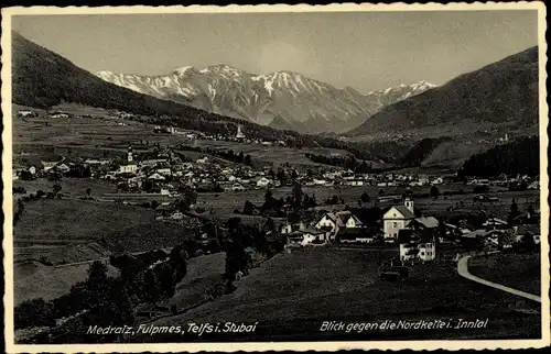 Ak Medraz Fulpmes in Tirol, Blick gegen die Nordkette im Inntal