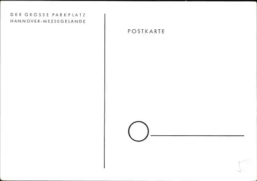 Ak Hannover in Niedersachsen, Blick auf den Großen Parkplatz des Messegeländes, Fahnen, Autos
