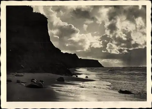 Ak Samland Ostpreußen, Abendstimmung an der Steilküste
