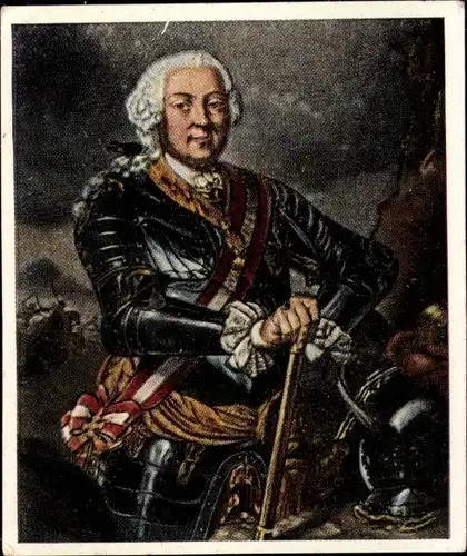 Sammelbild Die Großen der Weltgeschichte Gruppe 4 Nr. 81, Feldmarschall Daun