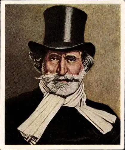 Sammelbild Die Großen der Weltgeschichte Gruppe 7 Nr. 205, Giuseppe Verdi, Michel