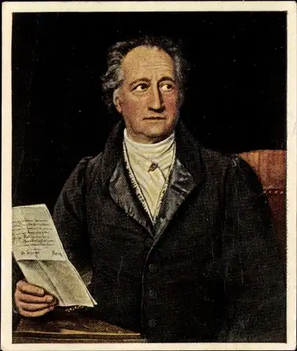 Sammelbild Die Großen der Weltgeschichte Gruppe 5 Nr. 121, Schriftsteller Johann Wolfgang von Goethe