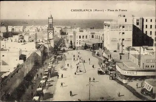 Ak Casablanca Marokko, Place de France