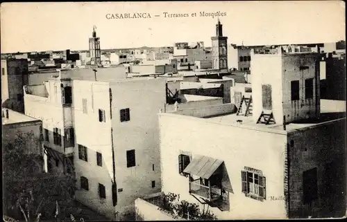 Ak Casablanca Marokko, Terrasses et Mosquees